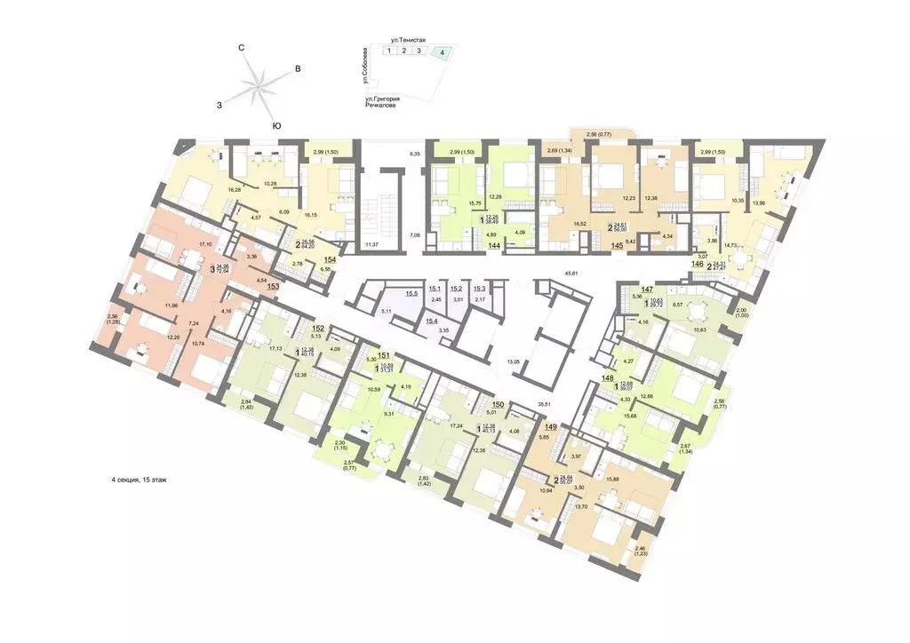 2-комнатная квартира: Екатеринбург, Тенистая улица, 8с5 (47.47 м) - Фото 0