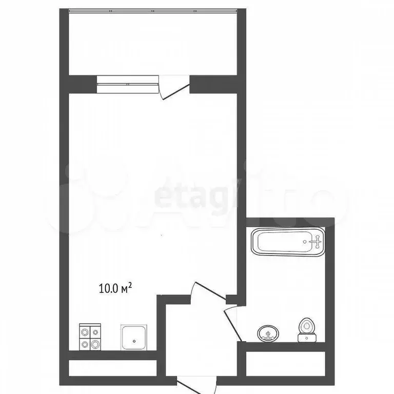 Квартира-студия, 30 м, 10/17 эт. - Фото 0