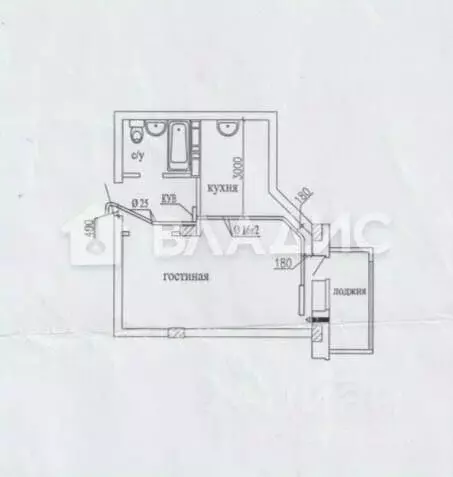 Студия Забайкальский край, Чита ул. Курнатовского, 70 (32.8 м) - Фото 1