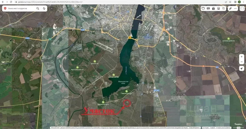 Участок в Воронежская область, Воронеж ул. Совхозная, 21 (10.0 сот.) - Фото 1