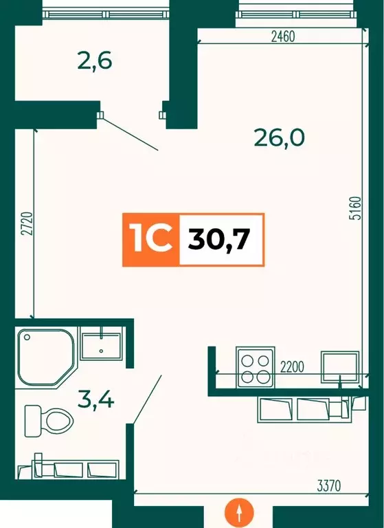 Студия Свердловская область, Екатеринбург ВИЗ жилрайон, Квартал Сюжеты ... - Фото 1