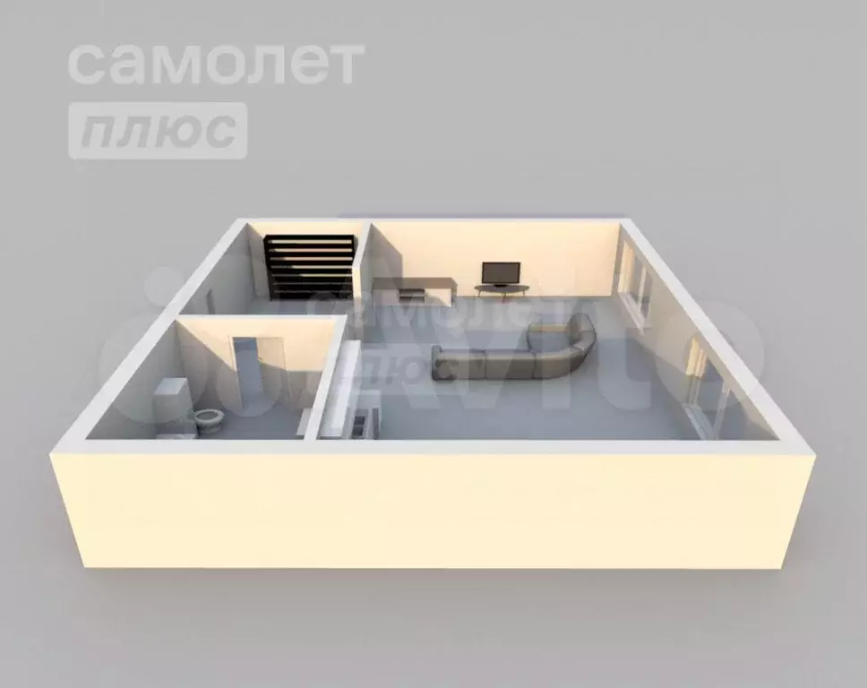 Квартира-студия, 37 м, 3/4 эт. - Фото 1