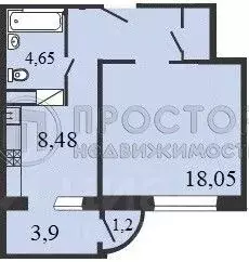 1-к кв. Москва, Москва, Московский г. ул. Бианки, 8к2 (38.6 м) - Фото 2
