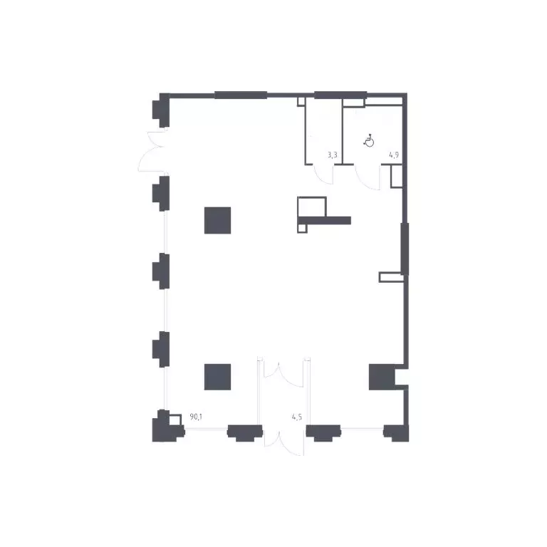 Помещение свободного назначения (102.8 м) - Фото 1