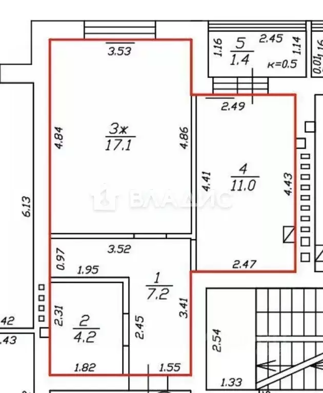 1-к кв. Калининградская область, Светлогорск Железнодорожный пер., 11 ... - Фото 2