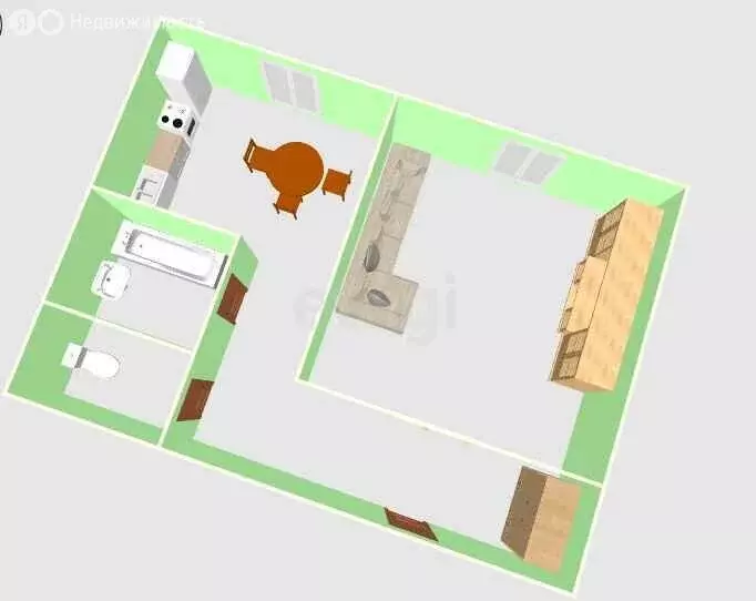 1-комнатная квартира: Южно-Сахалинск, улица Ленина, 331А (40.4 м) - Фото 1