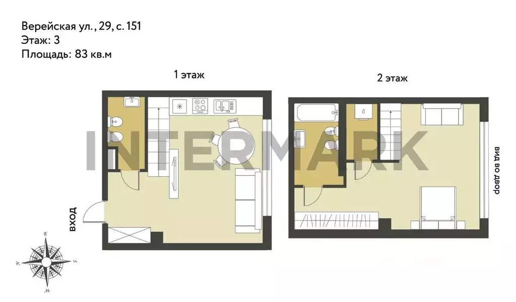 2-к кв. Москва Верейская ул., 29С151 (83.0 м) - Фото 1