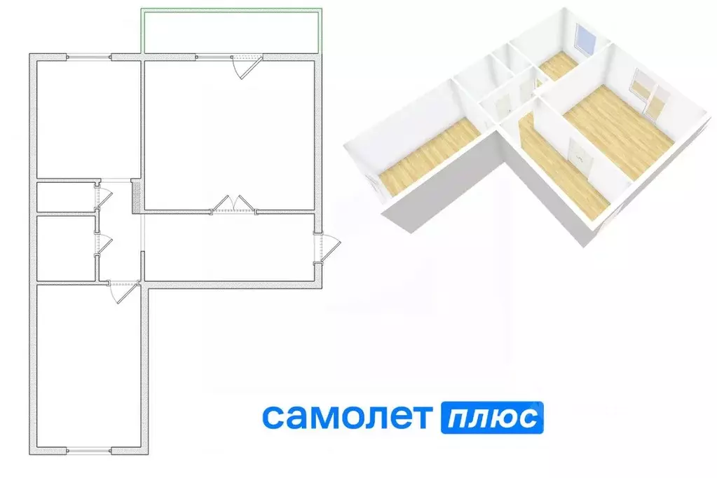 2-к кв. Кемеровская область, Березовский 4-й мкр, бул. Молодежный, 6 ... - Фото 0