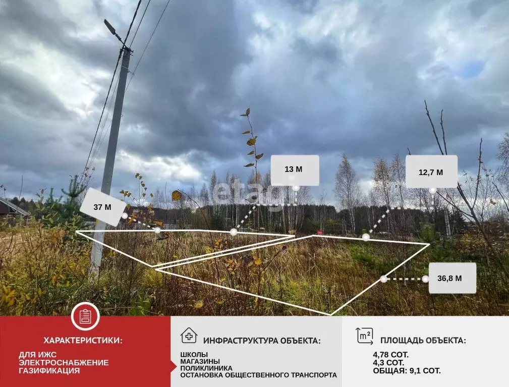 Участок в Ярославская область, Ярославский муниципальный округ, пос. ... - Фото 1