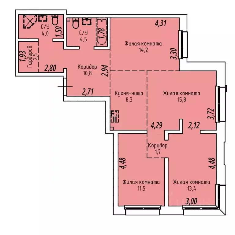 4-к кв. Иркутская область, Иркутск Култукская ул., 16 (86.7 м) - Фото 1
