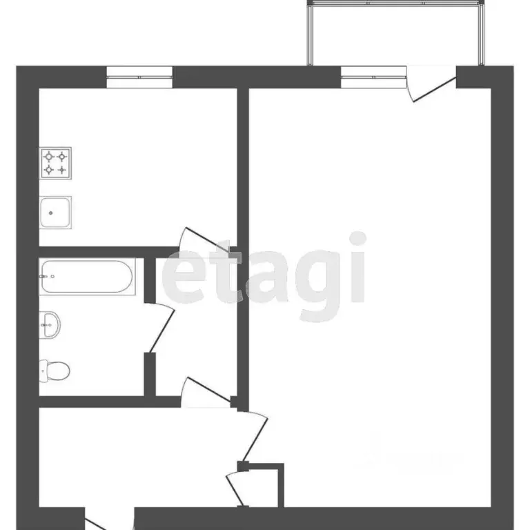 1-к кв. Бурятия, Улан-Удэ ул. Рылеева, 3 (31.6 м) - Фото 1