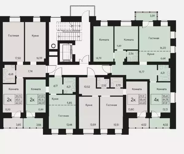 2-к кв. Красноярский край, Красноярск ул. Елены Стасовой, 80 (60.65 м) - Фото 1