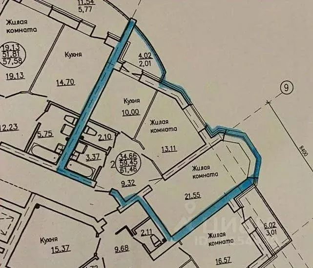 2-к кв. Хабаровский край, Хабаровск ул. Шеронова, 4к2 (61.5 м) - Фото 2