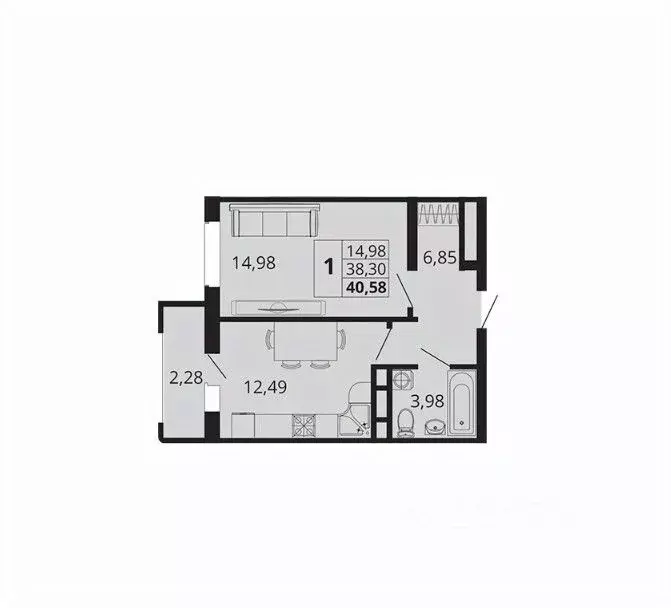 1-к кв. Краснодарский край, Краснодар пос. Знаменский, Родные Просторы ... - Фото 1