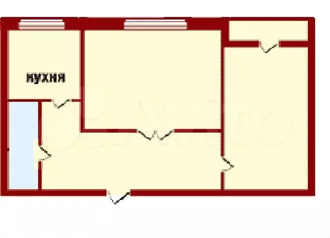 2-к. квартира, 52 м, 5/5 эт. - Фото 0