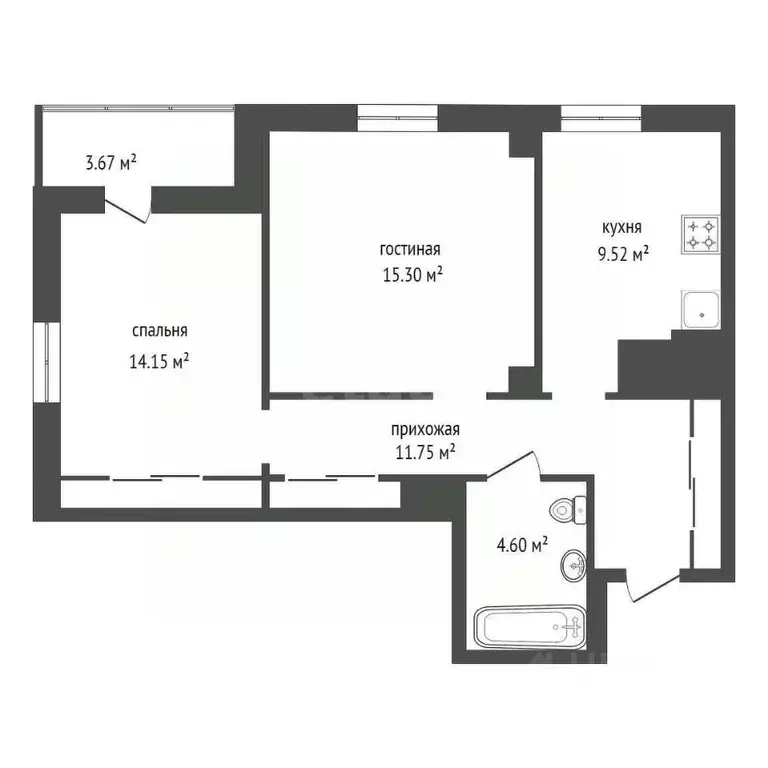 2-к кв. Красноярский край, Красноярск Дудинская ул., 5 (65.0 м) - Фото 2