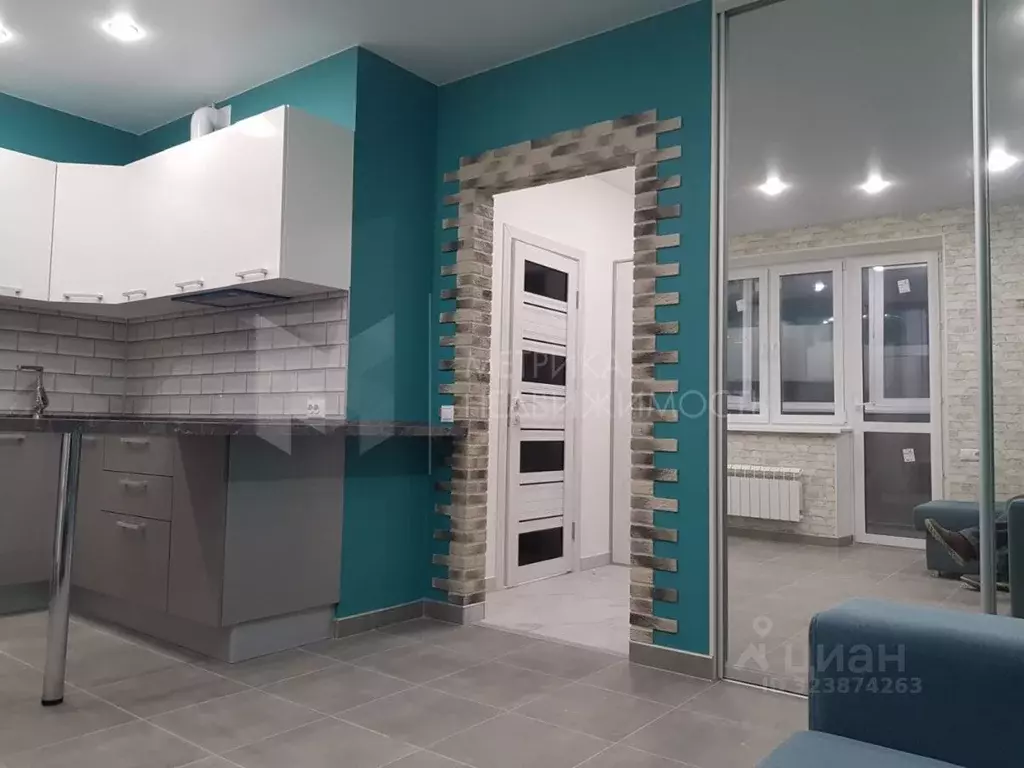 Студия Тюменская область, Тюмень ул. Раушана Абдуллина, 2 (29.0 м) - Фото 1