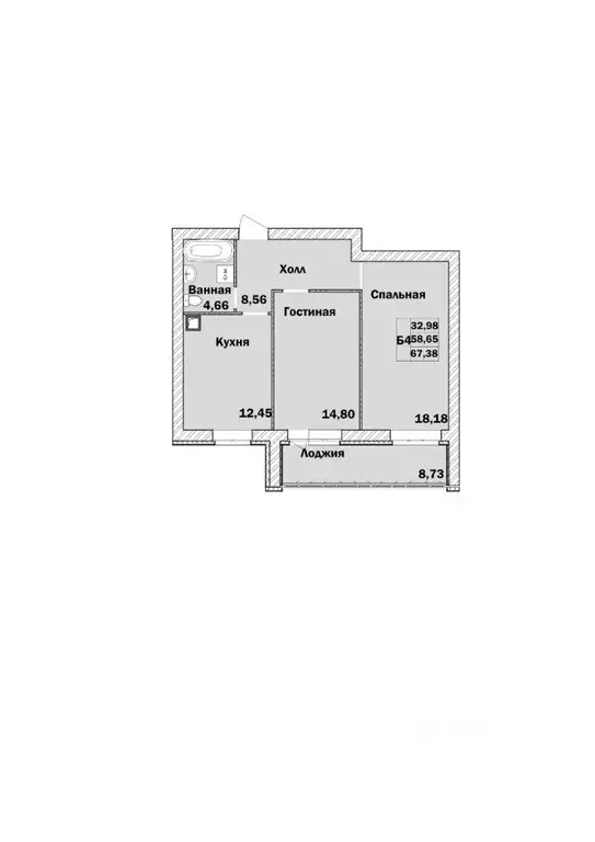 2-к кв. Ивановская область, Иваново просп. Строителей, 23Ак1 (67.38 м) - Фото 1