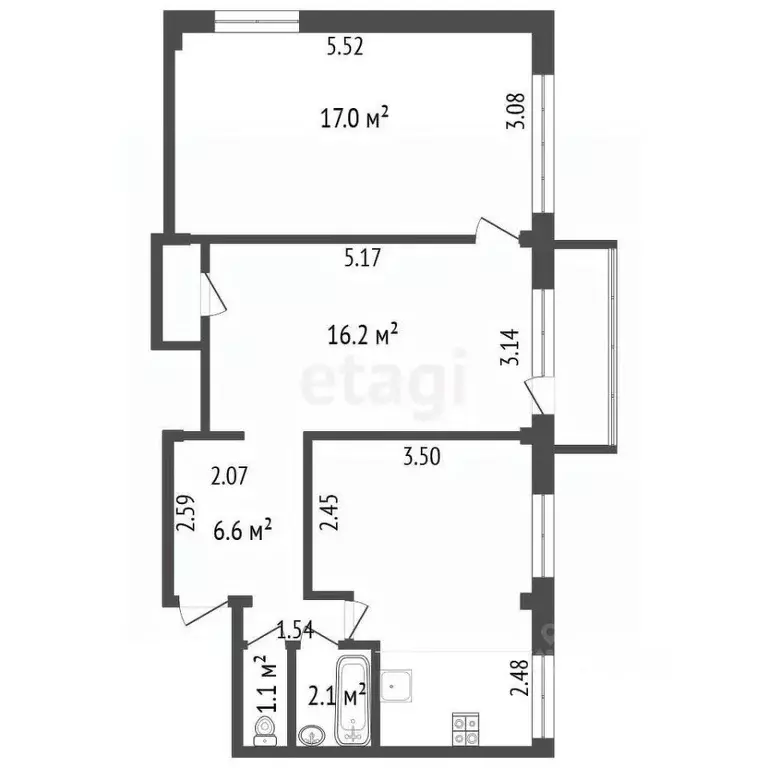 3-к кв. Карелия, Петрозаводск ул. Репникова, 7 (58.5 м) - Фото 1