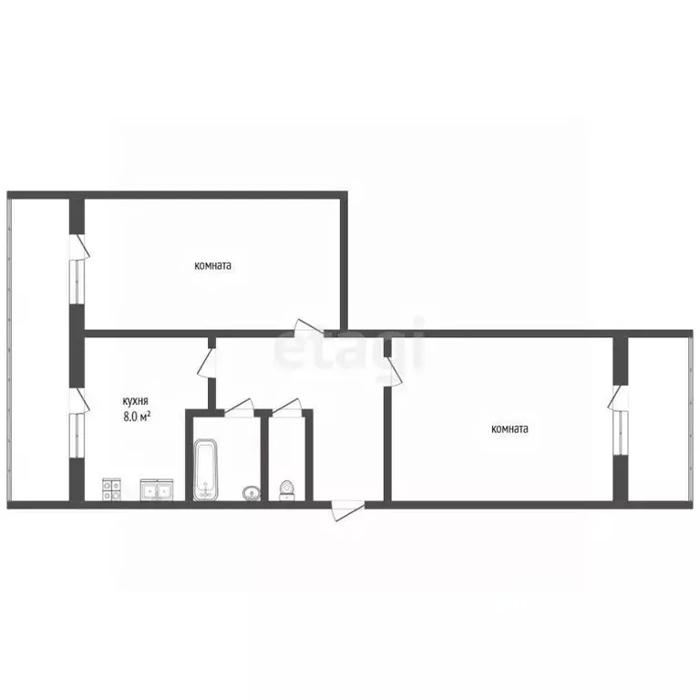 2-к кв. Крым, Ялта ул. Свердлова, 81 (55.0 м) - Фото 2