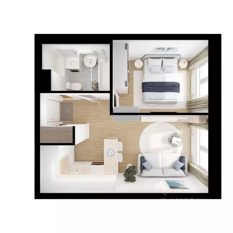 1-к кв. Ленинградская область, Всеволожский район, д. Новое Девяткино ... - Фото 2