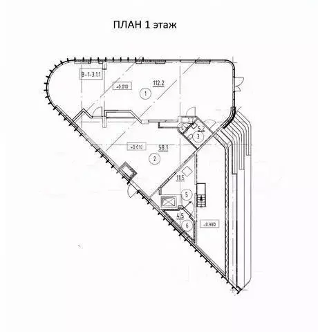 Помещение свободного назначения в Москва наб. Марка Шагала, 15к1 (255 ... - Фото 2