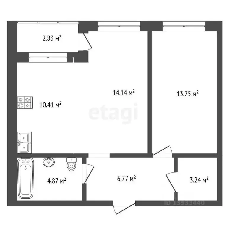 2-к кв. Тюменская область, Тюмень ул. Василия Севергина, 5 (56.48 м) - Фото 1