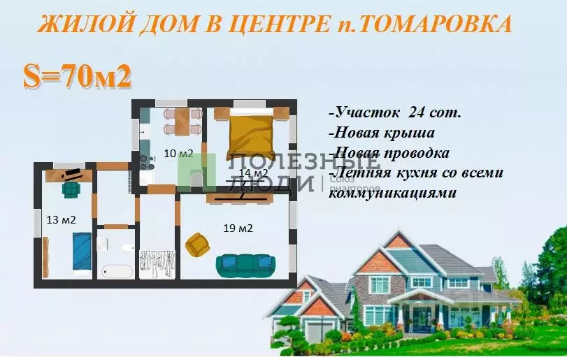 Дом в Белгородская область, Яковлевский муниципальный округ, Томаровка ... - Фото 2