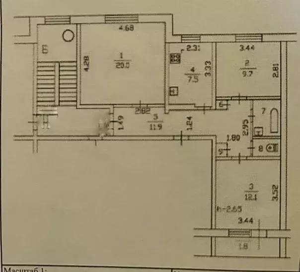 3-к кв. Ленинградская область, Тихвин 5-й мкр, 31 (66.0 м) - Фото 0