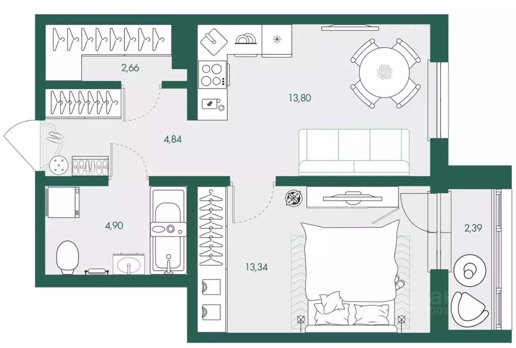 1-к кв. Сахалинская область, Южно-Сахалинск Ново-Александровск п/р, ... - Фото 1