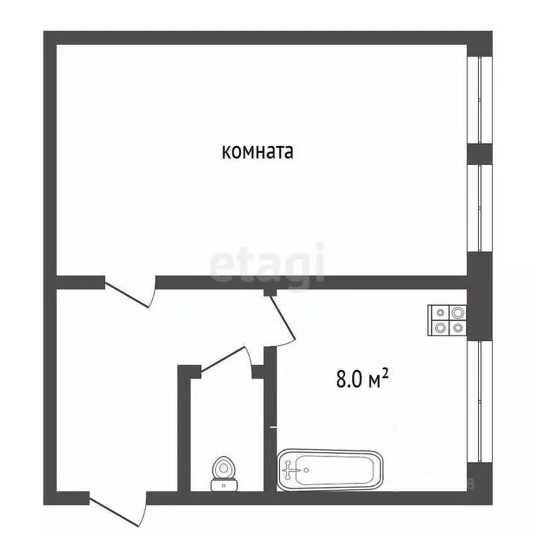 1-к кв. Владимирская область, Муром ул. Лакина, 88 (30.6 м) - Фото 1