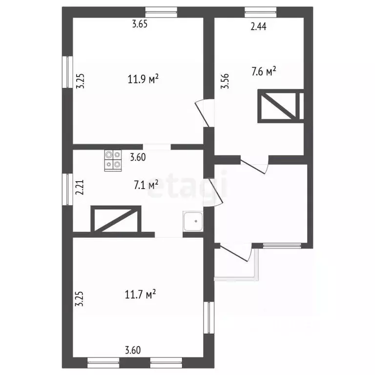 Дом в Алтайский край, Барнаул ул. Крупской, 22А (38 м) - Фото 2