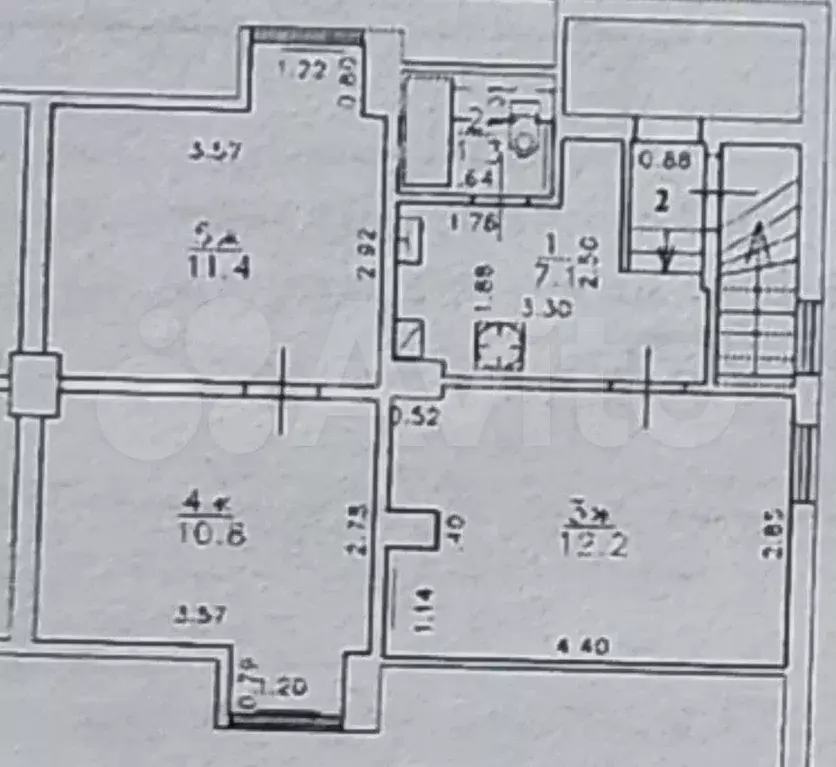 3-к. квартира, 42,8 м, 2/2 эт. - Фото 0