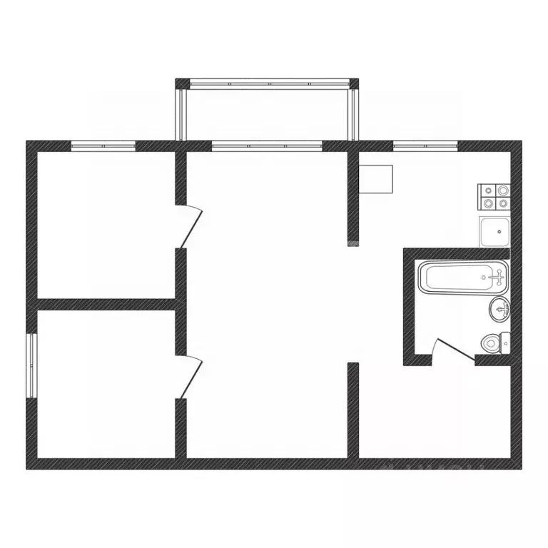 2-к кв. Липецкая область, Липецк Сселки мкр, ул. Гагарина, 69 (42.8 м) - Фото 2