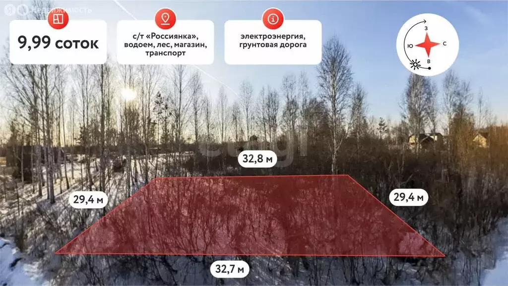 Участок в Тюмень, садовое товарищество Россиянка, Сиреневая улица ... - Фото 0