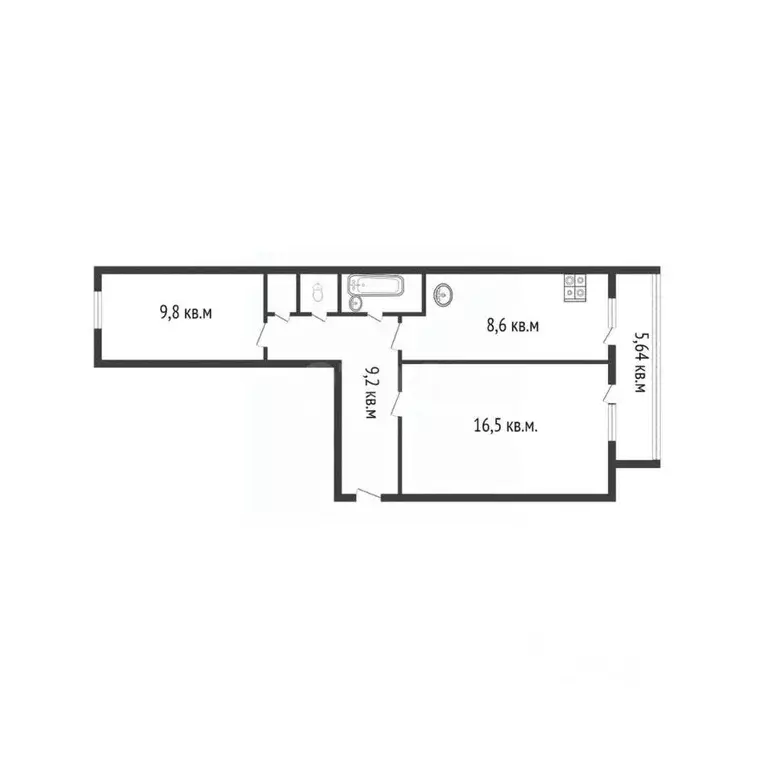 2-к кв. Смоленская область, Вязьма Плетниковка мкр, ул. Плетниковка, ... - Фото 2