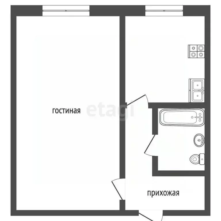 1-к кв. Челябинская область, Пластовский муниципальный округ, с. ... - Фото 2