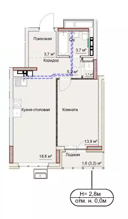 2-к кв. Удмуртия, Ижевск ул. Карла Либкнехта, 46 (47.8 м) - Фото 1