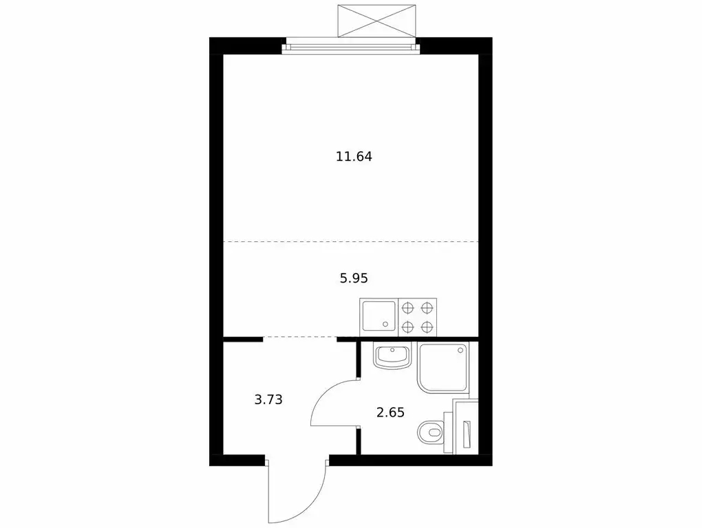 Квартира-студия: Москва, микрорайон Очаково (23.5 м) - Фото 0