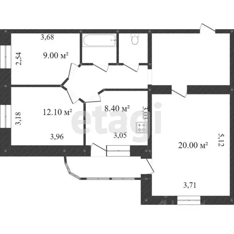 3-к кв. Белгородская область, Белгород ул. Калинина, 3 (70.2 м) - Фото 1