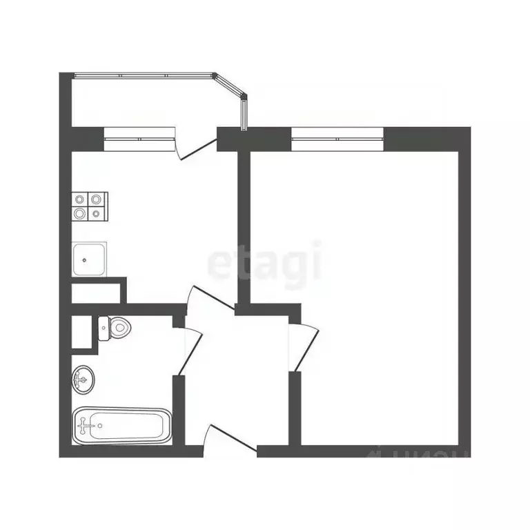 1-к кв. Московская область, Дмитровский муниципальный округ, ... - Фото 2