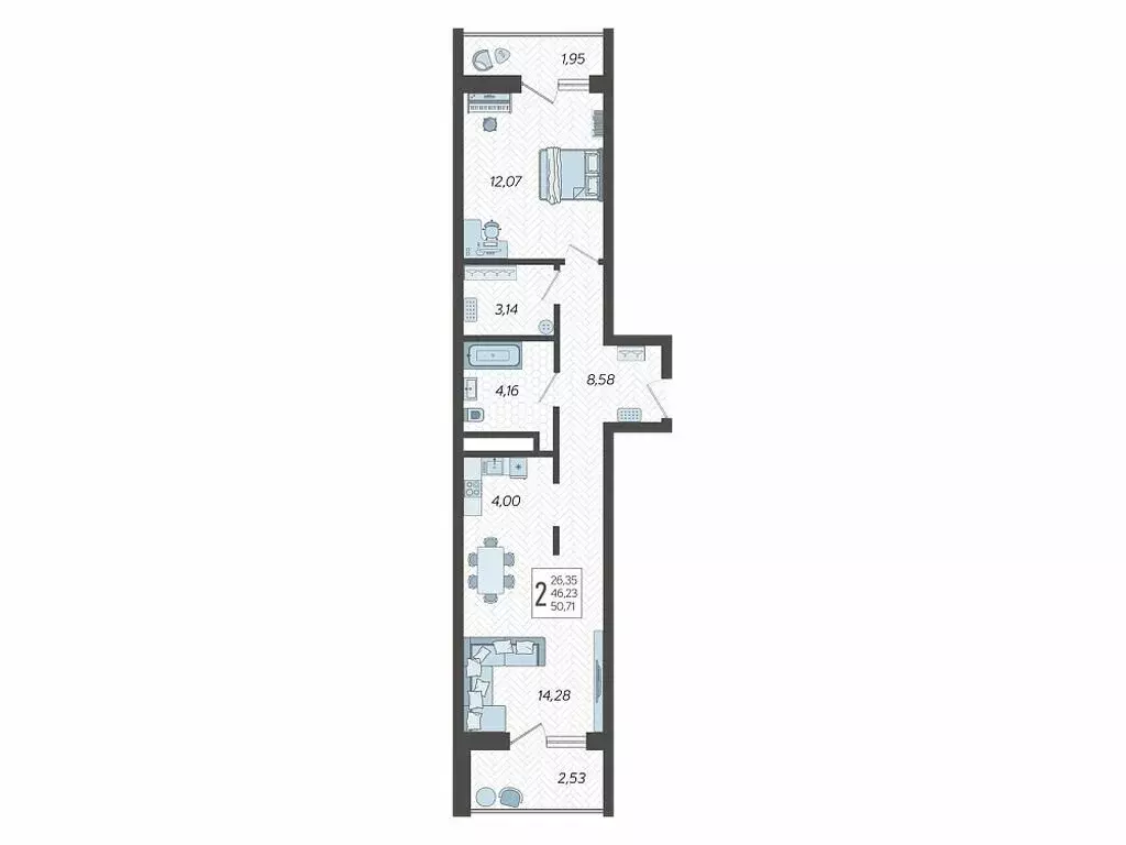 2-комнатная квартира: Сочи, микрорайон Бытха, Ясногорская улица, ... - Фото 1