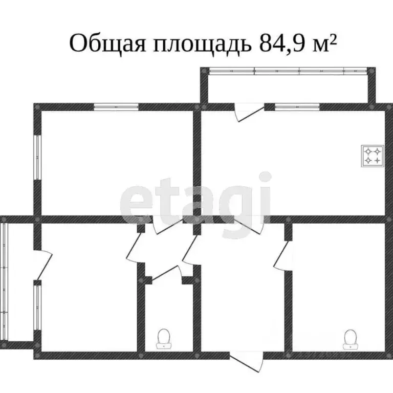 3-к кв. Саратовская область, Саратов ул. Имени Г.К. Орджоникидзе, 44 ... - Фото 1