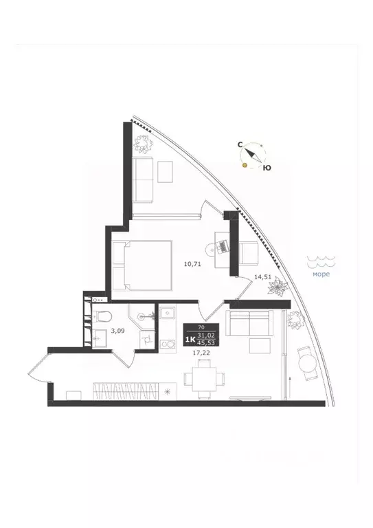 1-к кв. Крым, Алушта муниципальный округ, с. Виноградное ул. Сусловой, ... - Фото 1