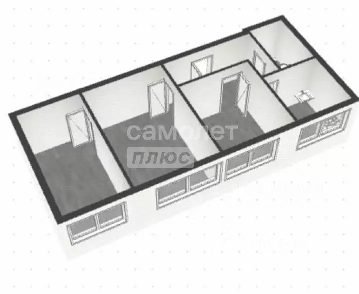 Квартира, 3 комнаты, 55 м - Фото 0