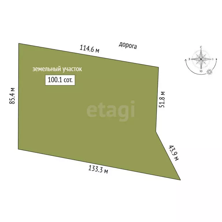 Участок в село Обуховское, Новая улица (100 м) - Фото 1