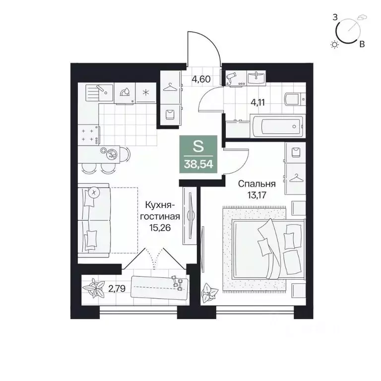 1-к кв. Волгоградская область, Волгоград просп. Имени В.И. Ленина, 59Г ... - Фото 1