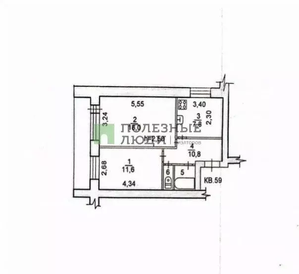 2-к кв. Хабаровский край, Хабаровск Ангарская ул., 13 (52.0 м) - Фото 2