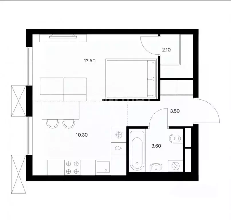 1-к кв. Московская область, Мытищи Яуза Парк жилой комплекс, к10 (32.0 ... - Фото 2