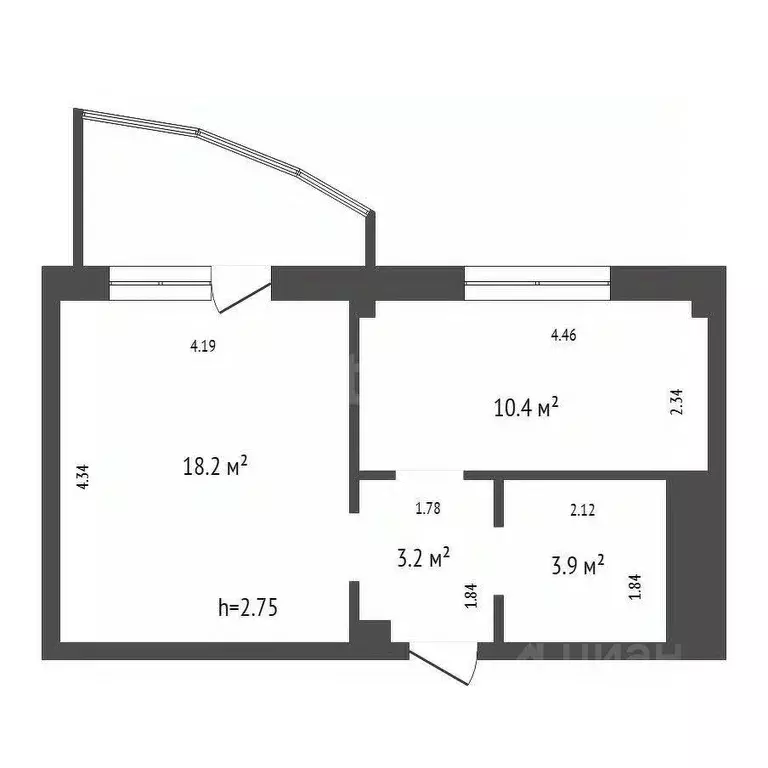 1-к кв. Красноярский край, Красноярск ул. Академика Киренского, 24а ... - Фото 2